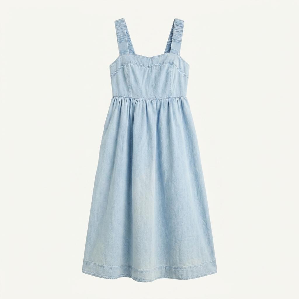 H&M 연청 데님 민소매 미디 원피스 1