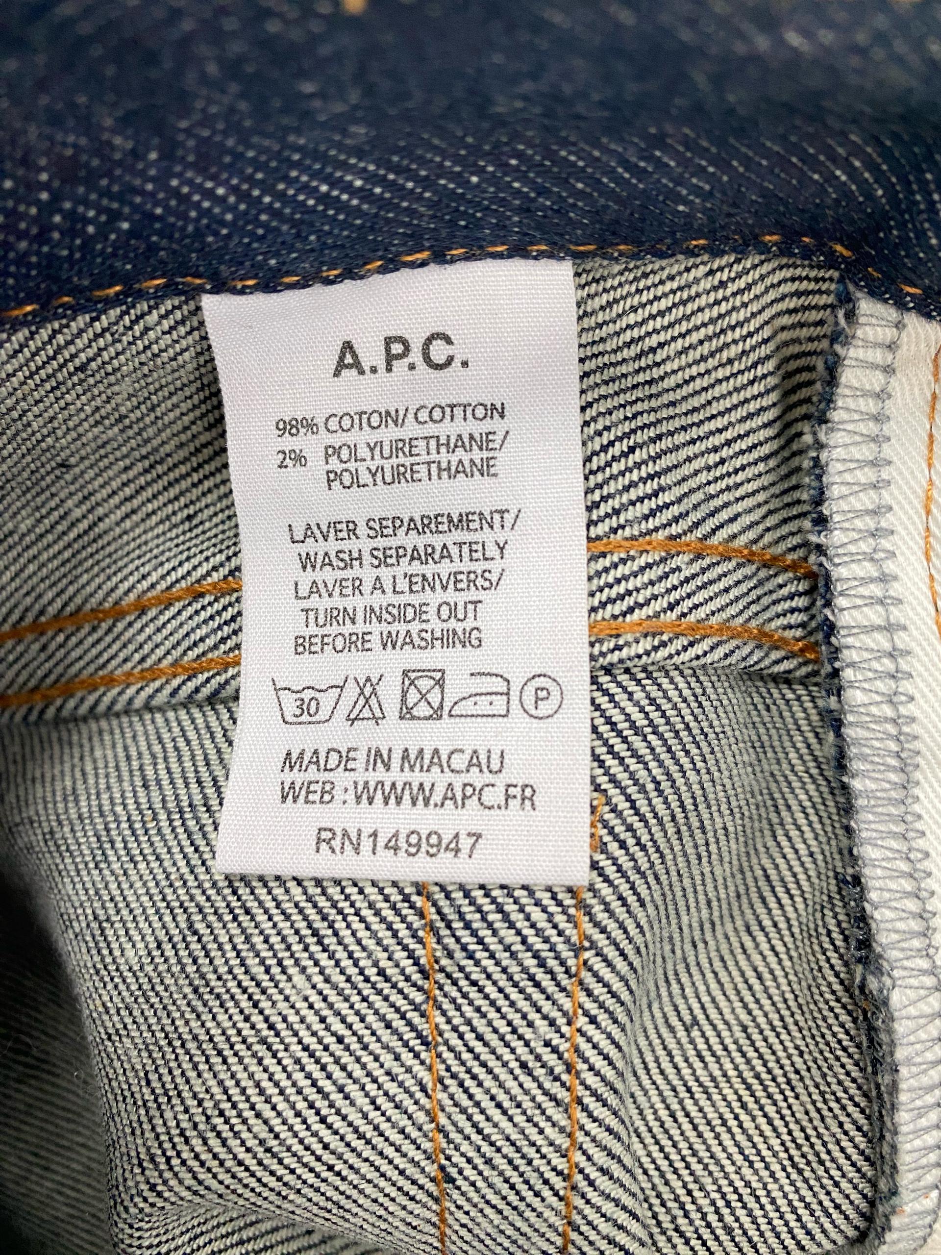 A.P.C. 아페쎄 쁘띠 스탠다드 생지 데님 팬츠 25 7