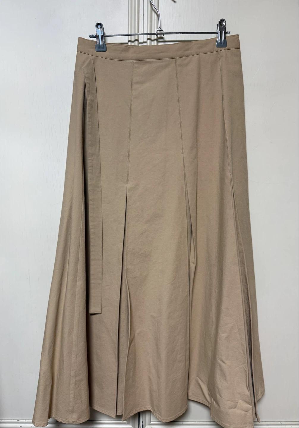 새상품)길트프리 면+린넨 혼방 스커트 BEIGE WRAP SKIRT 8