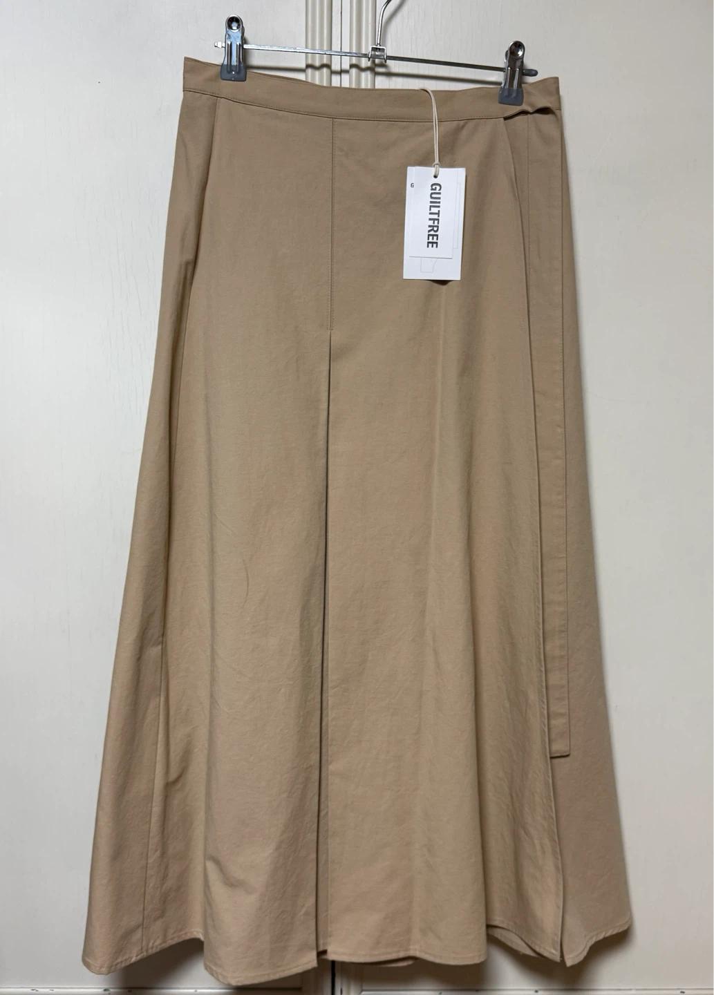 새상품)길트프리 면+린넨 혼방 스커트 BEIGE WRAP SKIRT 7