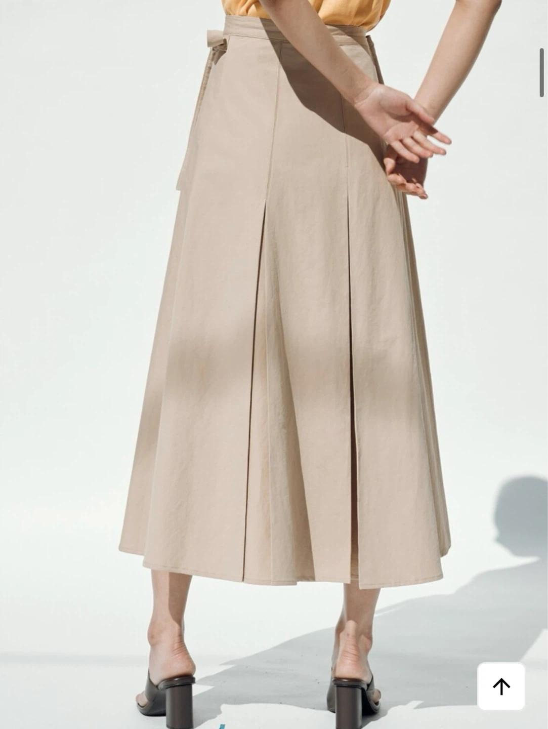 새상품)길트프리 면+린넨 혼방 스커트 BEIGE WRAP SKIRT 4
