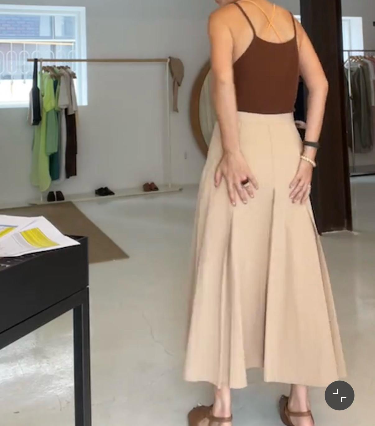 새상품)길트프리 면+린넨 혼방 스커트 BEIGE WRAP SKIRT 11