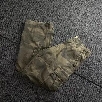 빈티지 Y2K 멀티 포켓 카모 플라쥬 카고 팬츠 3797 2