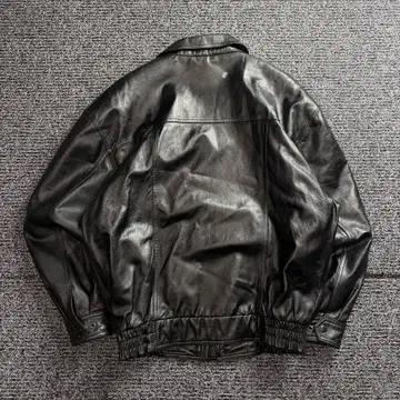 90s Hanai 아카이브 양가죽 램스킨 봄버 레더 자켓 3803 5