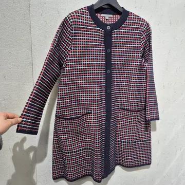 코스 체크 패턴 롱 가디건 4