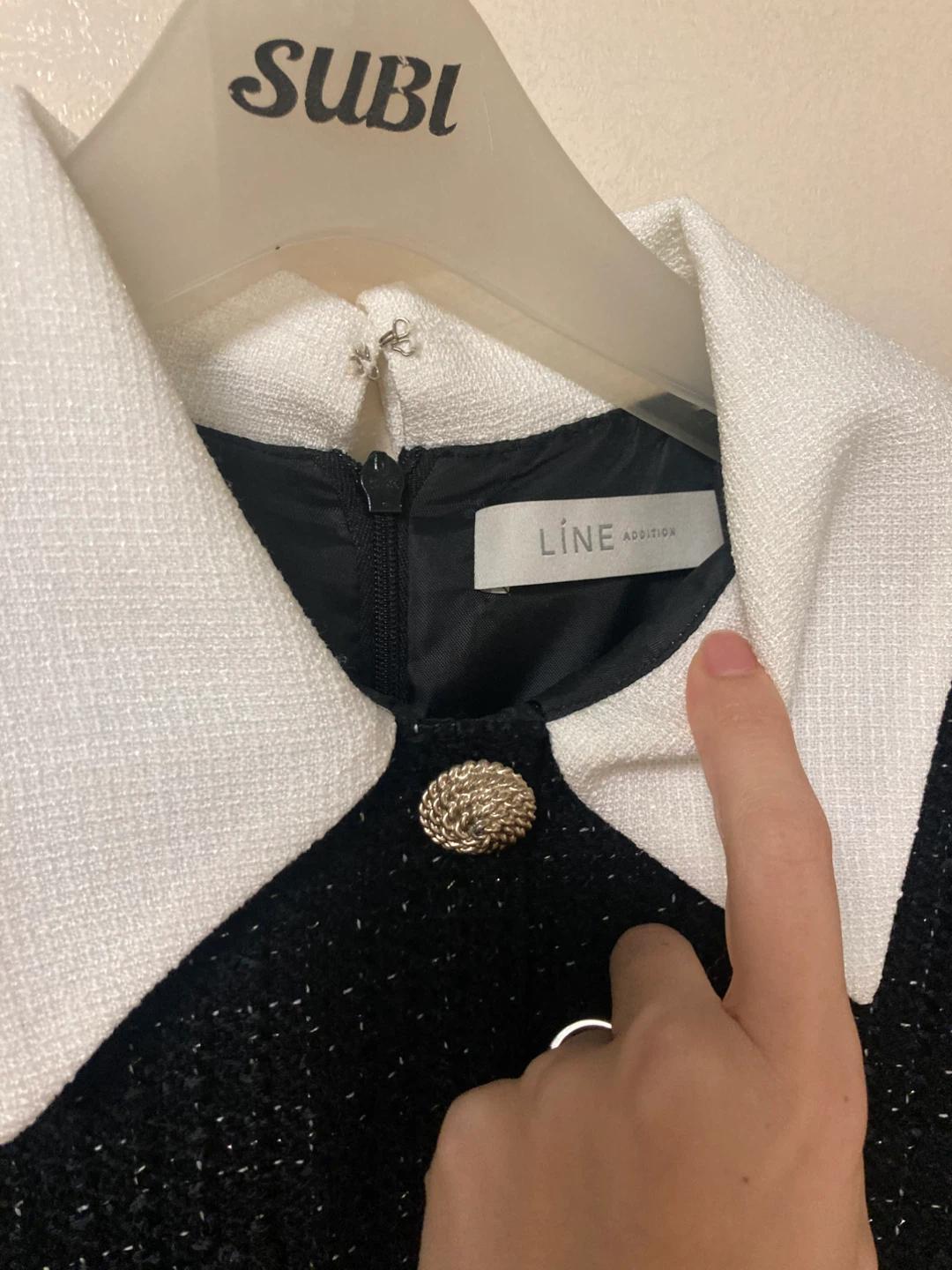 LÍNE ADDITION 블랙 트위드 원피스 55 4