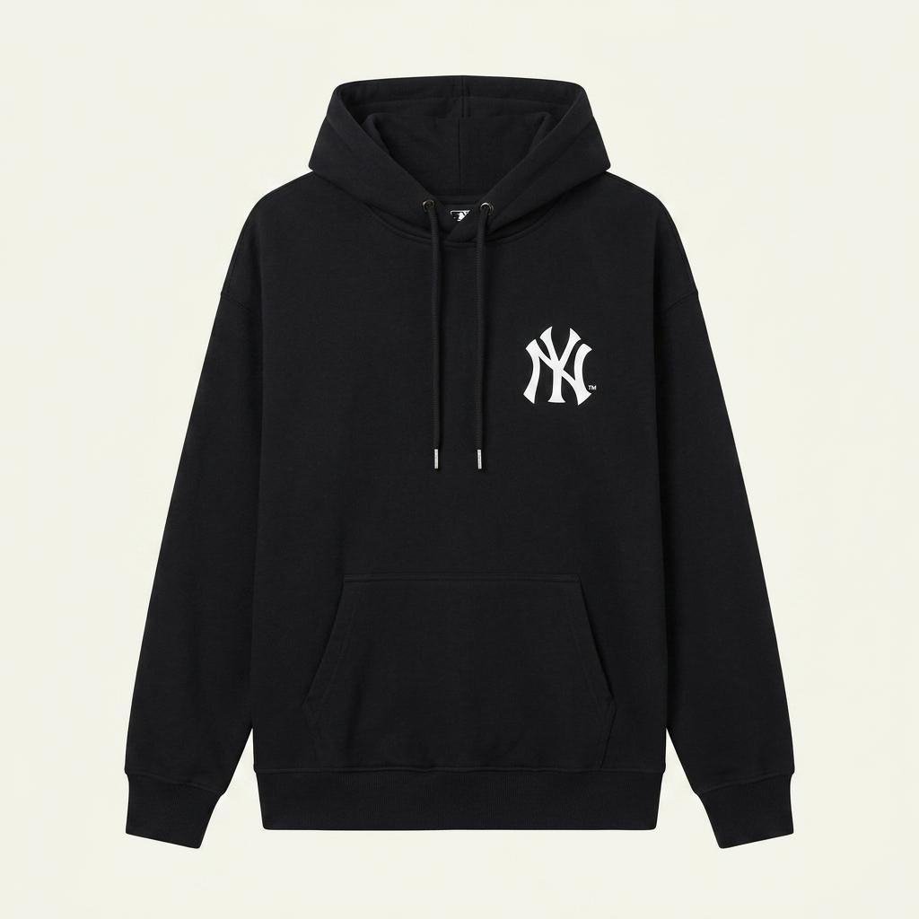 뉴에라 NY 양키스 카드 그래픽 후드집업 블랙