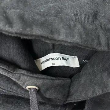 앤더슨벨 빅로고 블랙 후드티 5