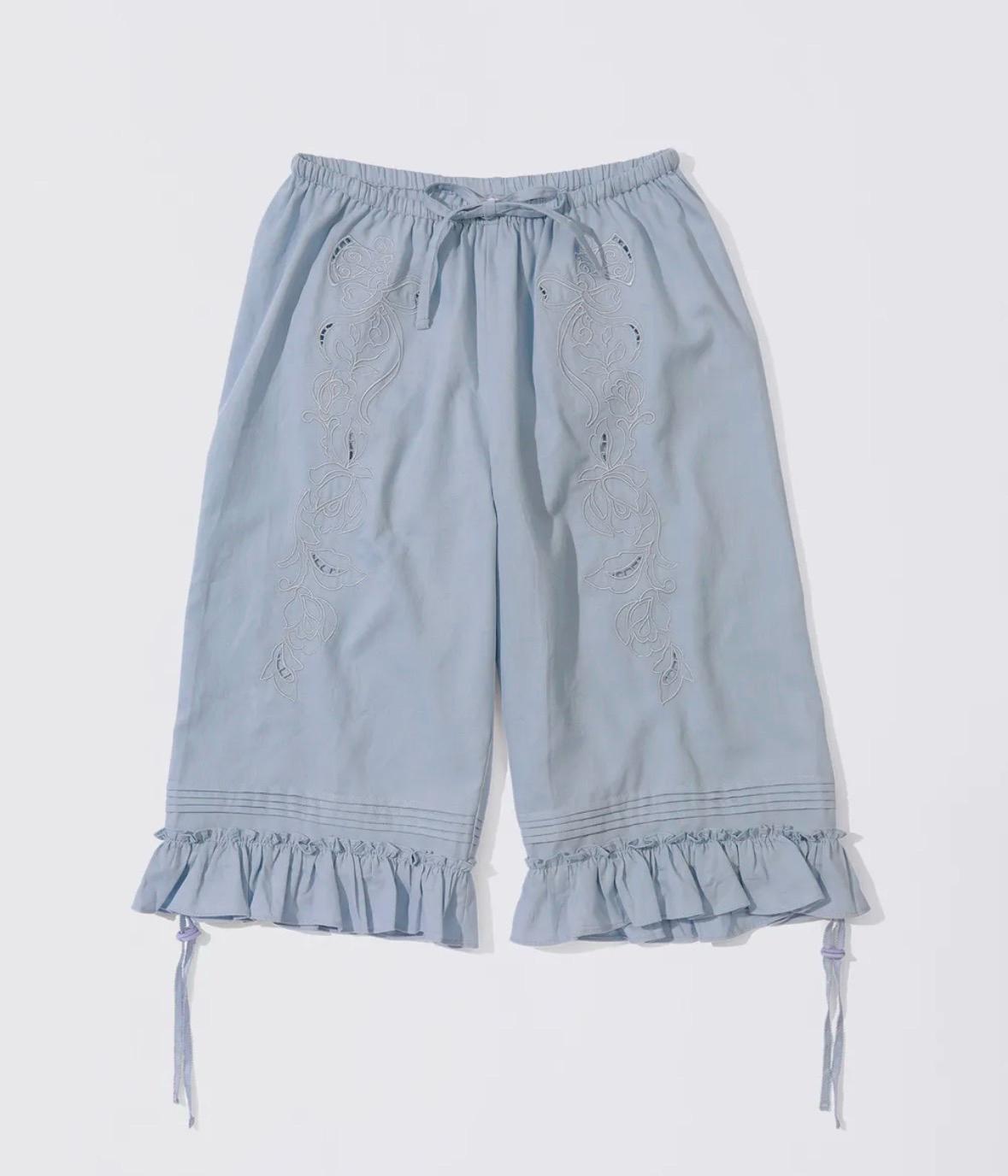 스컬프터 코티지 코튼 카프리 팬츠 스카이 블루 2