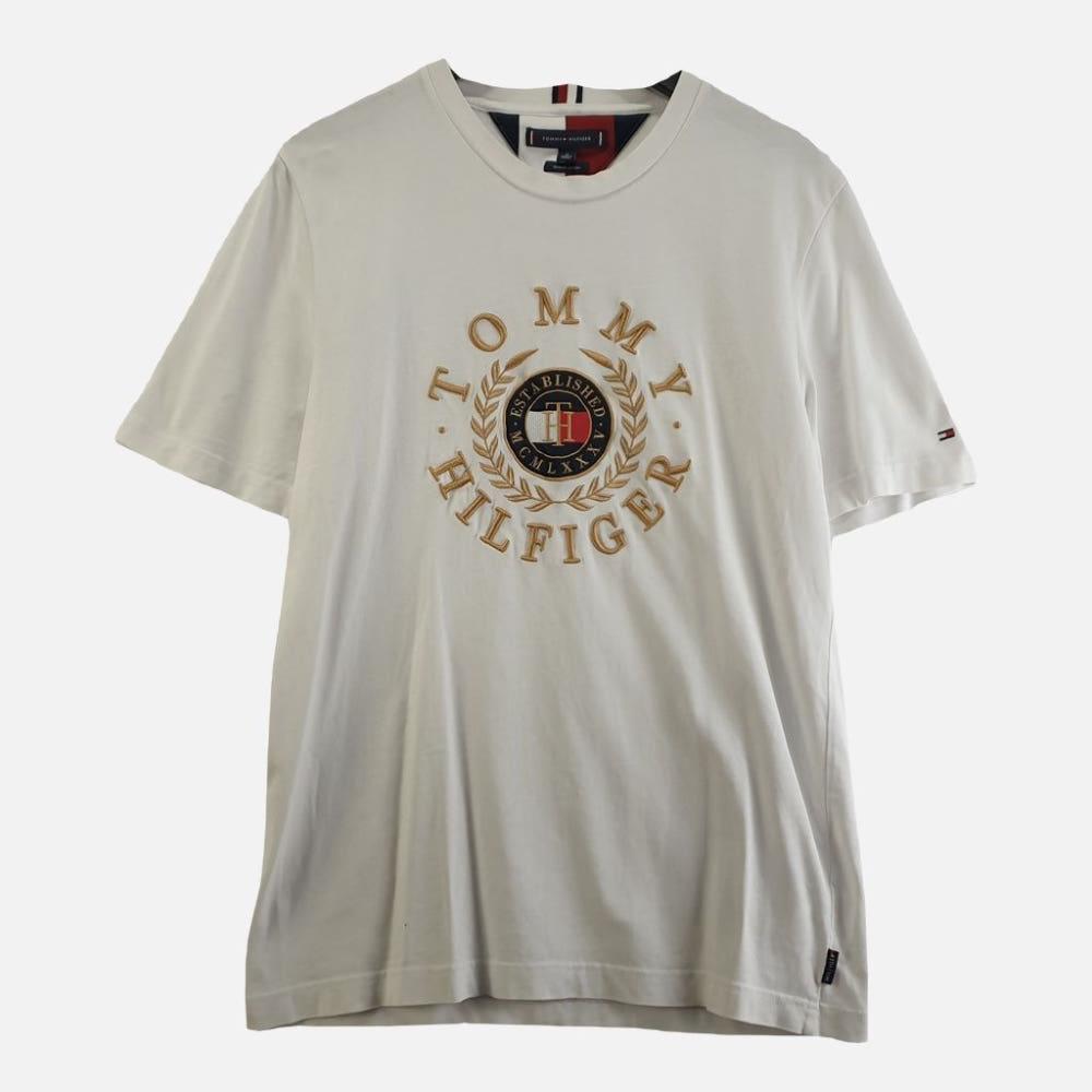 타미힐피거 화이트 공용 반팔티 M M8955 2