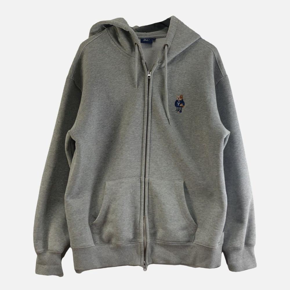 YALE 그레이 남자 후드 집업 L M7965 3