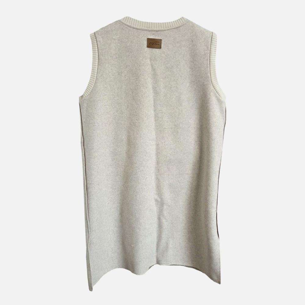 베이지 여자 롱 조끼 FREE M7204 4