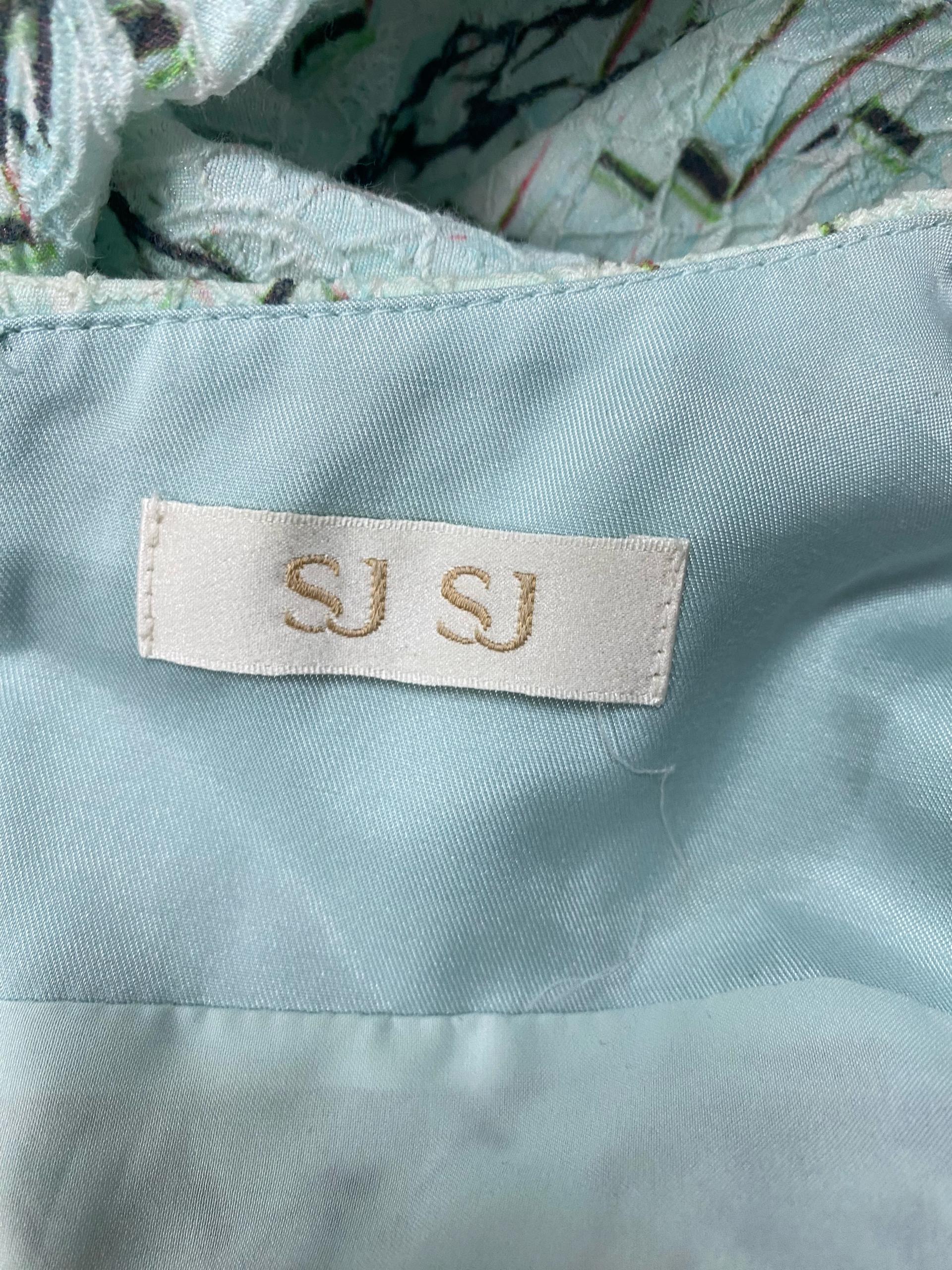SJSJ 유니크 패턴 럭셔리 미디 원피스 8