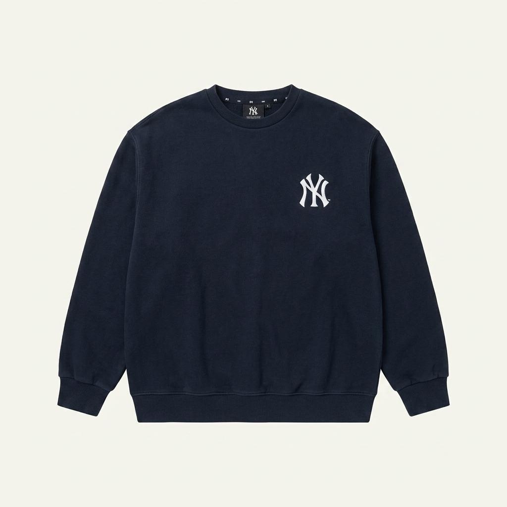 MLB 뉴욕양키스 빅로고 맨투맨 티셔츠 블랙 1