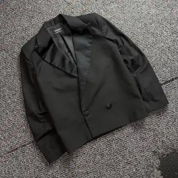 90s YSL 입생로랑 피크드 카라 락시크 크롭 블레이져 3919 2