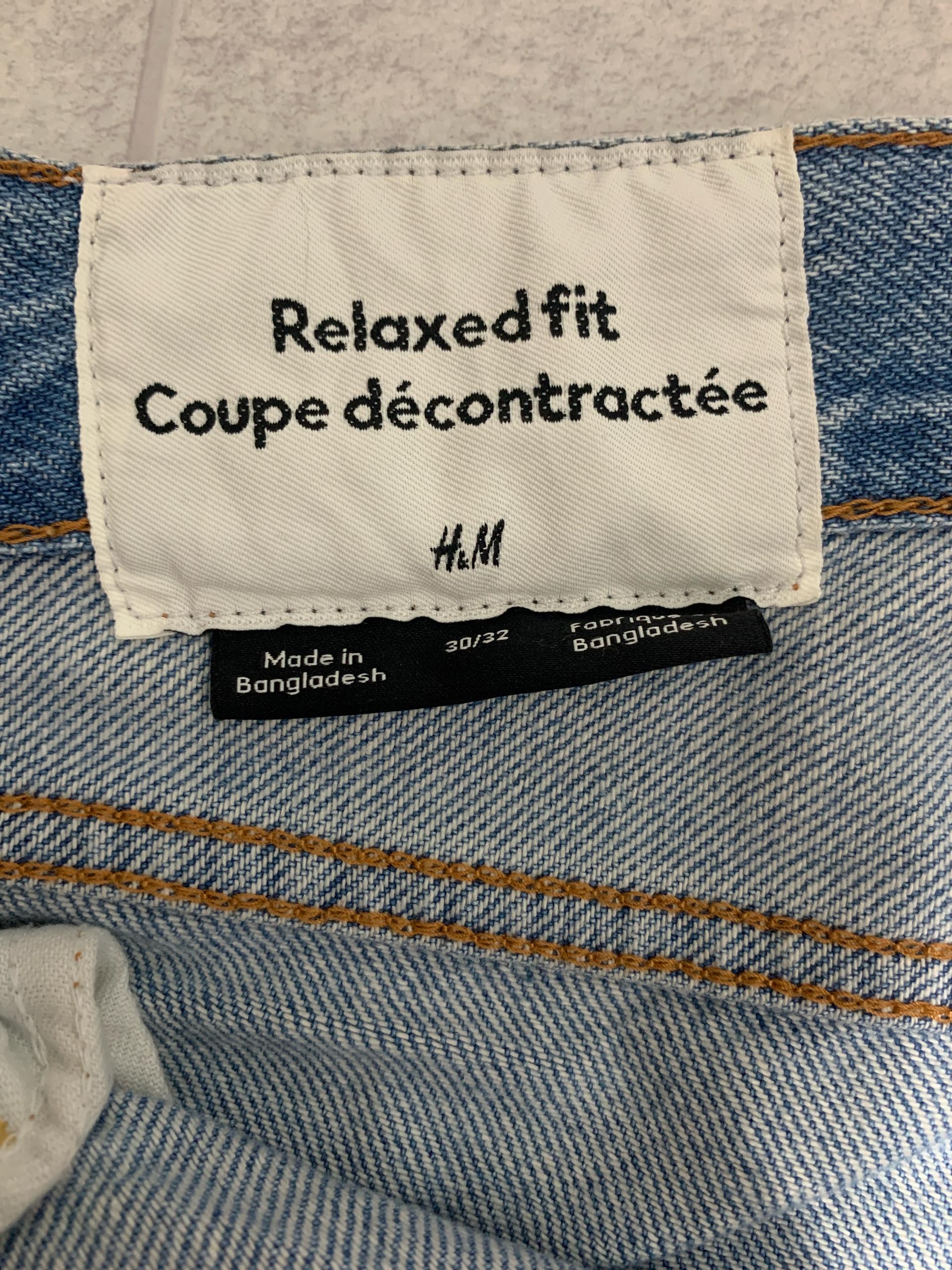H&M 릴렉스 핏 연청 데님 팬츠 3