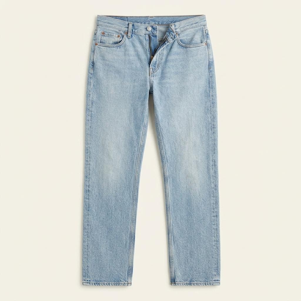 H&M 릴렉스 핏 연청 데님 팬츠 1