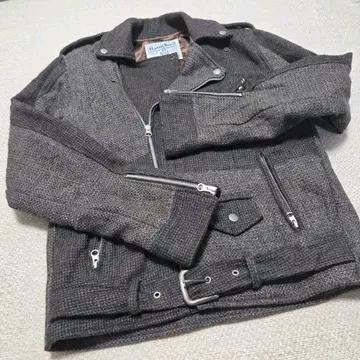 Harris Tweed 해리스 트위드 패치 워크 라이더 자켓 4