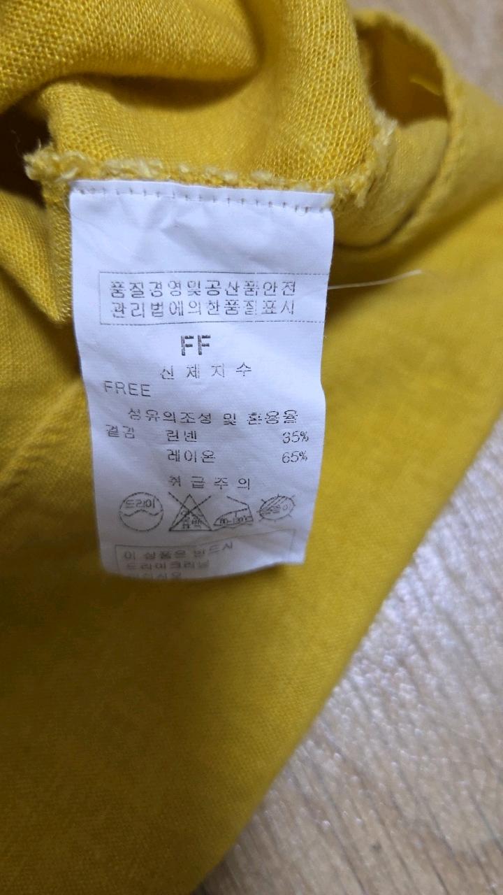Csutti 리넨 혼방 셔링 반팔 블라우스 옐로우 4