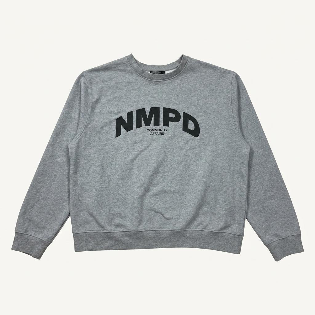 노매뉴얼 NMPD 그래픽 맨투맨 그레이 1