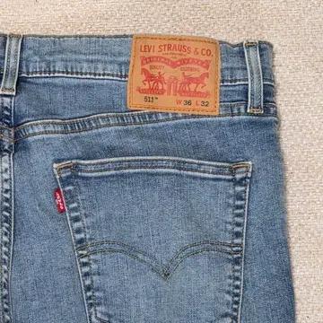 Levi's 리바이스 511 연청 스트레이트 데님 팬츠 7