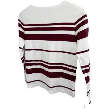 LACOSTE 라코스테 스트라이프 긴팔 티 화이트 34 4