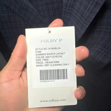 NILBY P 체크 블레이저 네이비 FREE 9