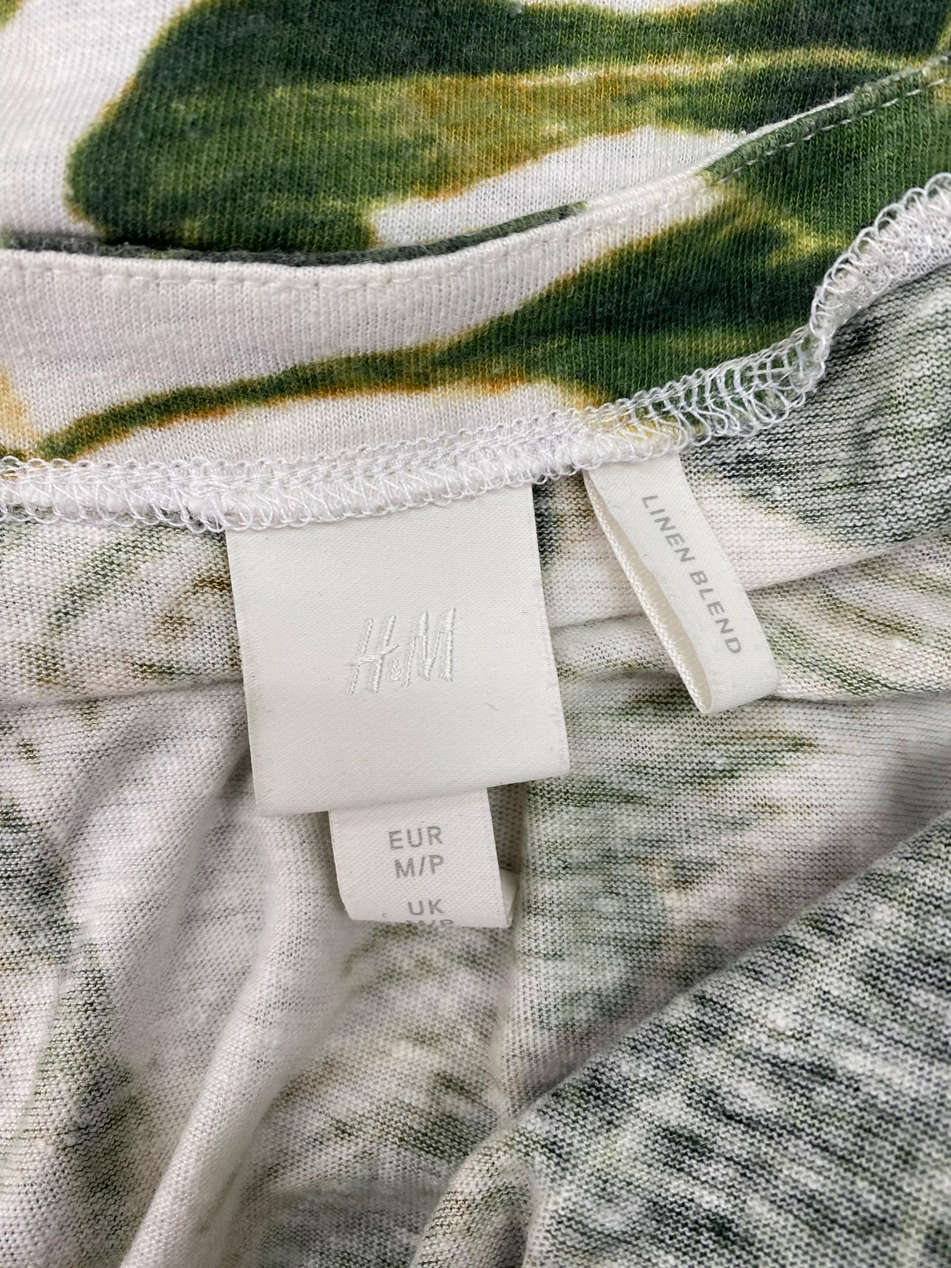 H&M  트로피컬 나뭇잎  린넨 혼방 여름 원피스 8