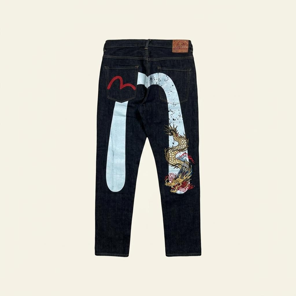 EVISU 에비수 용자수 다이콘 데님 청바지 36 1