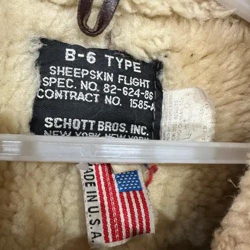 Schott 쇼트 B-6 양가죽 무스탕 44 6