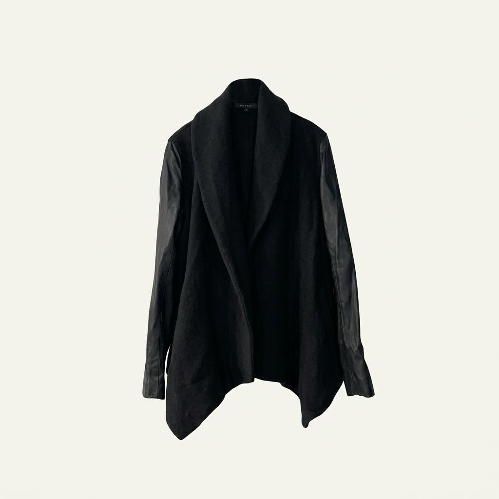 theory 띠어리 가죽배색 캐시미어 코트 2SIZE 1