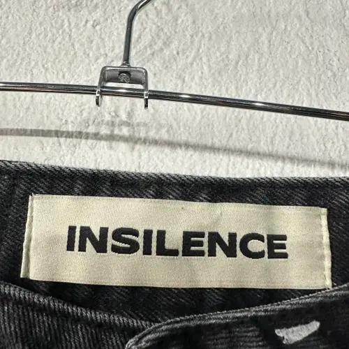 인사일런스 데님 흑청반바지 M 4