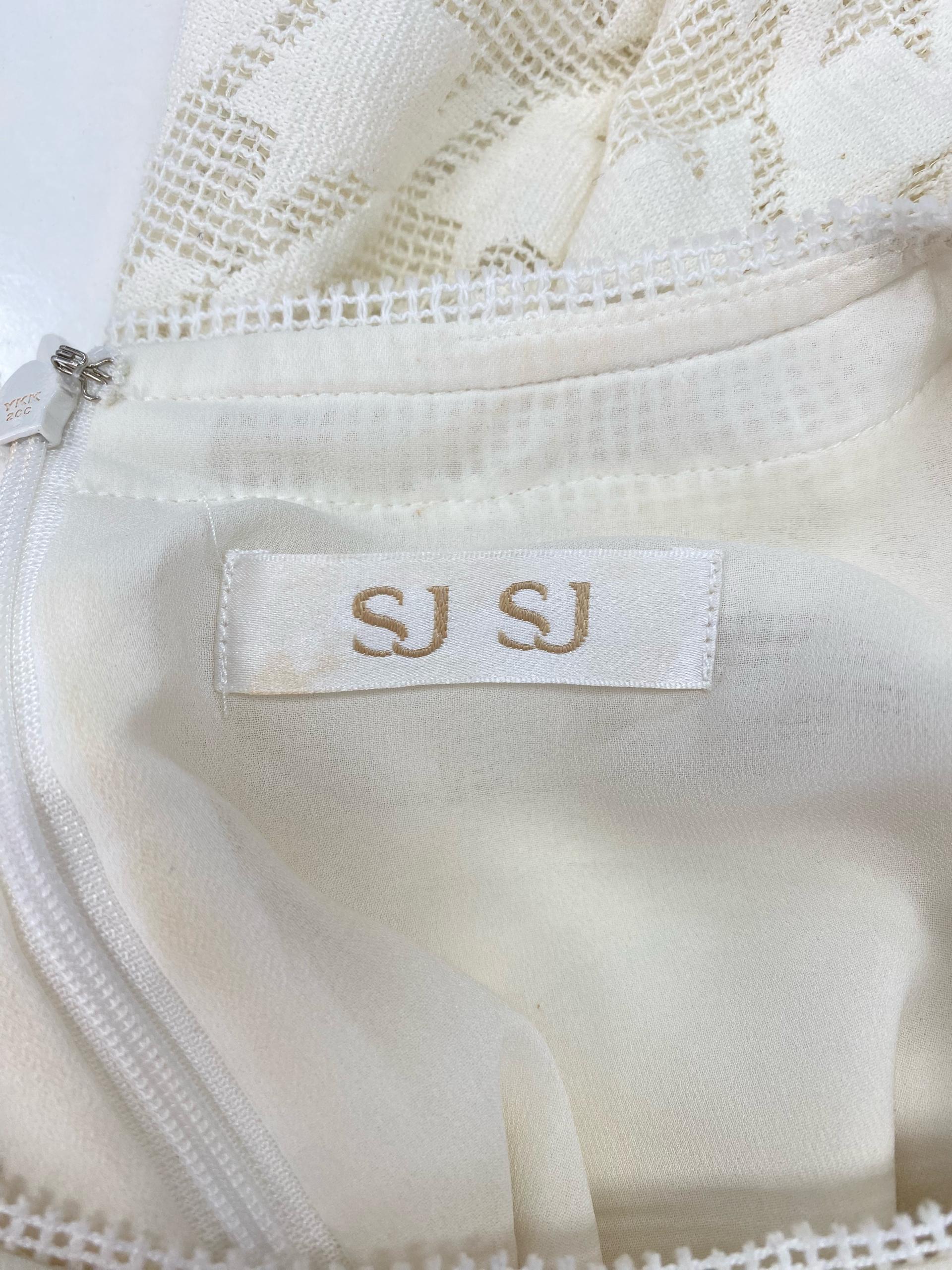 SJSJ  크림 민소매 펀칭포인트 원피스 8