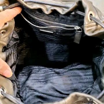정품 프라다 투 포켓 가죽 백팩 10