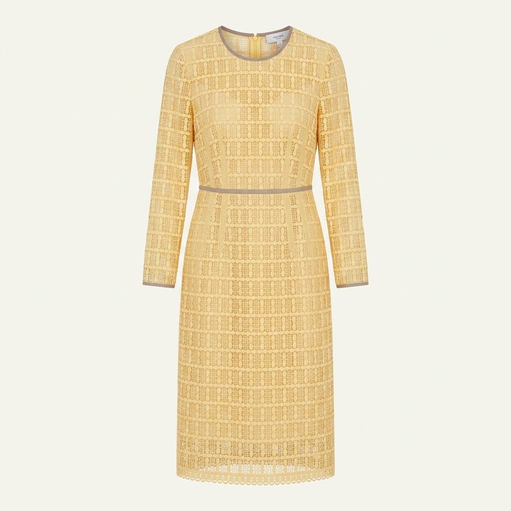 질스튜어트 레이스 롱 원피스 옐로우 55 정가 599,000원