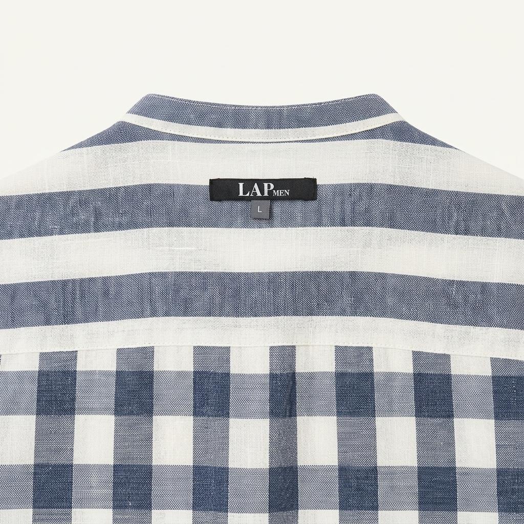 LAP MEN 린넨 혼방 스트라이프 셔츠