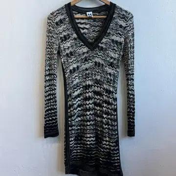 미쏘니 패턴 브이넥 원피스 MADE IN ITALY 2