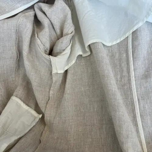 모놀로그 여성 오트밀베이지 노카라자켓 린넨자켓  free 7