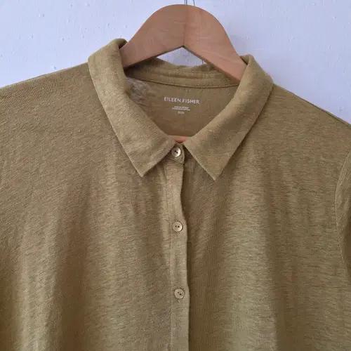 Eileen Fisher 여성 리넨 버튼업 셔츠 M사이즈 2