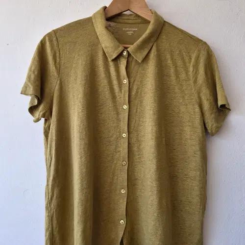 Eileen Fisher 여성 리넨 버튼업 셔츠 M사이즈 3