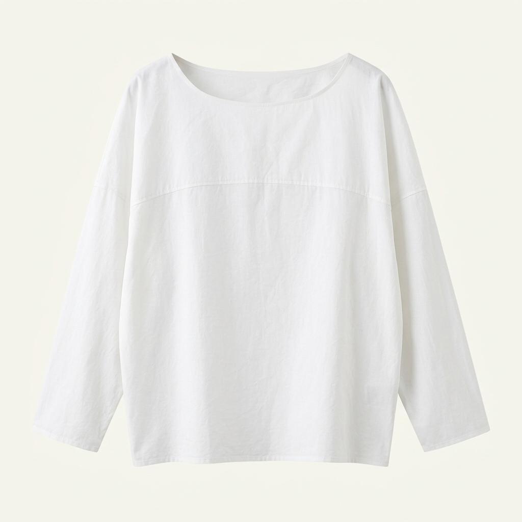 프릭 FRIC 여성 아이보리  크롭블라우스 오버핏블라우스 1