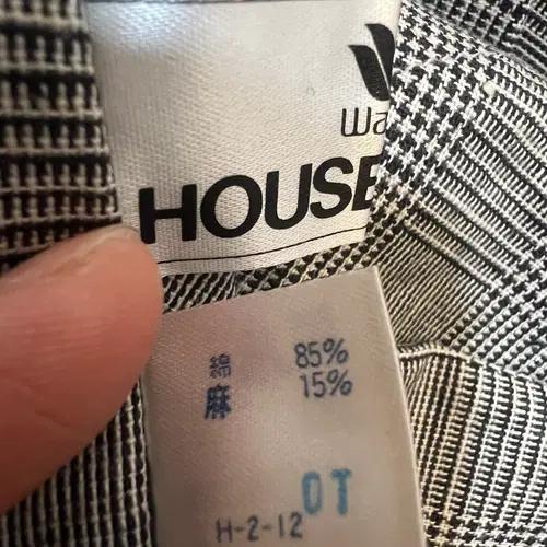 새제품) 와코루 일본수입 와콜 글렌체크 코튼린넨 에이프런 앞치마 10