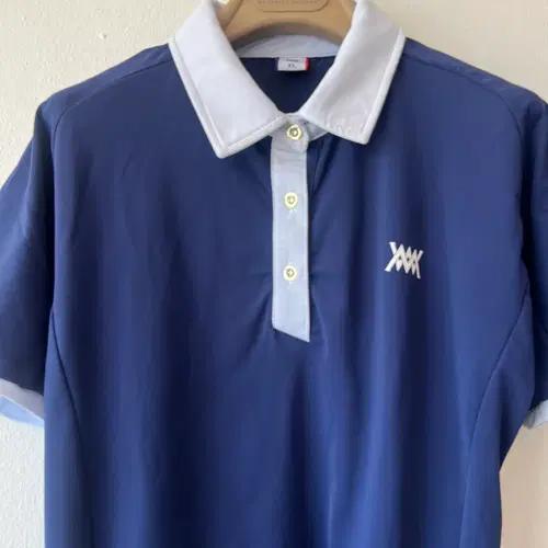 미우골프 여성 네이비 카라반팔티셔츠 골프티셔츠 XL 2