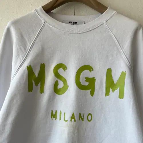 MSGM 여성 화이트 맨투맨티셔츠 스웻티셔츠 S 2