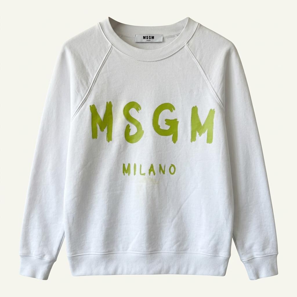 MSGM 여성 화이트 맨투맨티셔츠 스웻티셔츠 S 1