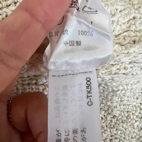 일본수입 23구 여성 크림아이보리 크로셰니트 코튼라운드니트 80-158 8
