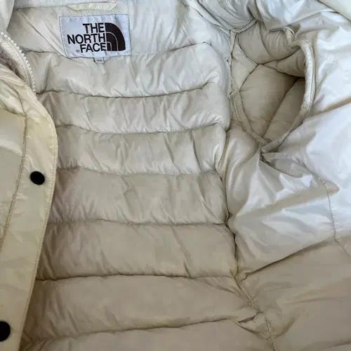노스페이스 여성 아이보리 구스다운패딩 하프패딩점퍼 90 8