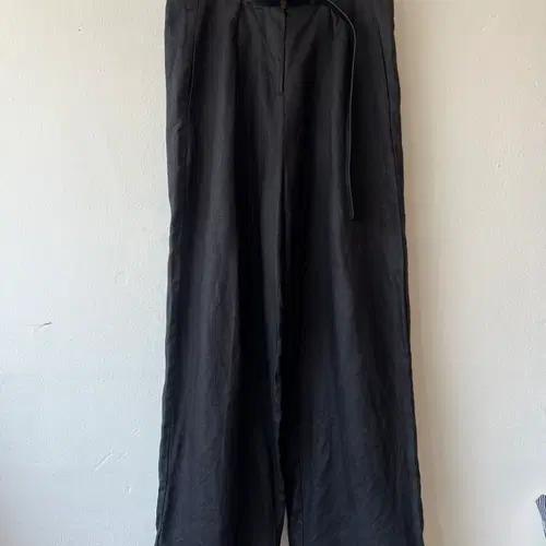 쇼핑몰 여성 블랙 린넨바지 세미와이드핏팬츠 L 3