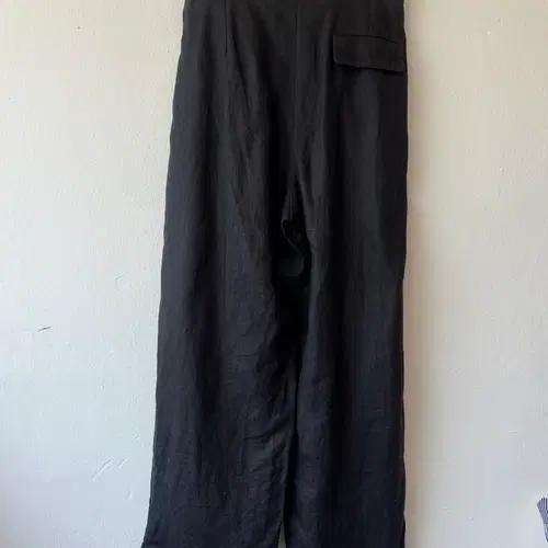 쇼핑몰 여성 블랙 린넨바지 세미와이드핏팬츠 L 4