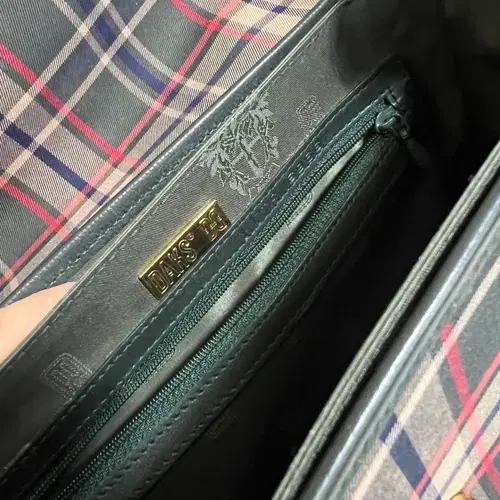 닥스 카키 체크 소가죽 숄더백 9
